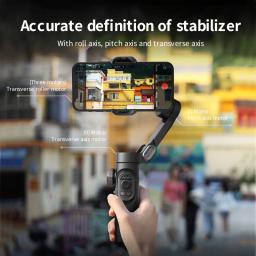 Estabilizador gimbal de 3 eixos para smartphone, dobrável, portátil, gravação de vídeo, vlog, estabilizador anti-vibração, ptz para iphone e android - Image 3