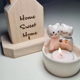 Lâmpada de aromaterapia para amantes de animais, patas aquecendo, luz perfumada, castiçal bonito dos desenhos animados, gato, cachorro, coelho, raposa - Image 4