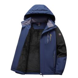 Parka com capuz militar masculina, casacos de pele à prova de vento, masculino mais casacos quentes grossos, inverno - Image 1
