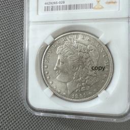 US Morgan 1Dollar Prata Réplica Moeda Comemorativa, 1891 - Image 3
