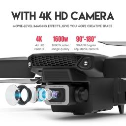 XIAOMI-Drone profissional com câmera grande angular, quadrotor RC dobrável, brinquedos de helicóptero, WiFi, FPV, HD, 1080p, 4K, E88, Novo - Image 2