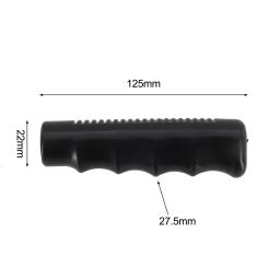 Alças de borracha antiderrapantes para substituição de carrinho de mão, tubos redondos, tampa preta do punho do PVC, peça industrial da ferramenta, 2pcs - Image 3