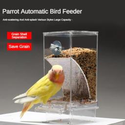 Alimentador automático de papagaio anti-respingo Recipiente De Alimento De Semente De Pássaro Alimentador Líquido Acessórios de gaiola para periquitos - Image 1