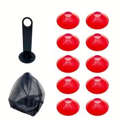 Equipamento De Treinamento De Futebol Disco, Marcador De Obstáculos De Estrada, Números De Sinais De Estacas, Almofada De Sinais, Borboleta, 10 Pcs - Image 3