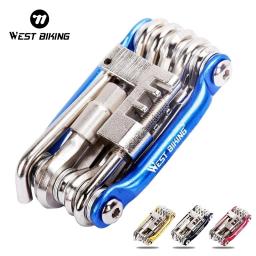 West biking multi-ferramenta portátil ciclismo bicicleta reparação ferramentas kit multifunções chave de fenda conjuntos de corrente acessórios da bicicleta - Image 1