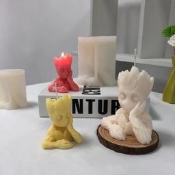 Molde De Aromaterapia De Gesso Para Decoração De Casa, Vela Artesanal, Forma De Gesso, Arte De Escultura, Homem Árvore, Gesso, Presente De Casamento, Silicone - Image 5
