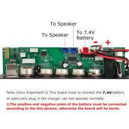 Quadrado Placa Amplificador Dança, Suporte Bluetooth, AUX, U-Disk Gravação, Home Theater, DIY Bass, Treble, 7.4V, 40W - Image 5