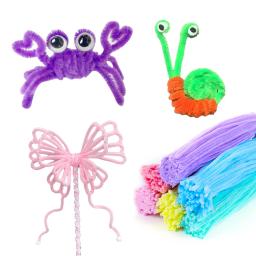 Colorido Chenille Pipe Cleaners Craft para crianças, hastes artesanais, furar limpadores, DIY Artes Suprimentos, brinquedos educativos para crianças, 40 pcs, 100pcs - Image 5
