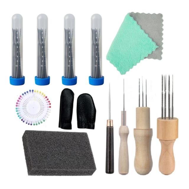 Kit Completo de Ferramentas para Feltragem com 128 Peças em 4 Tamanhos para Artesanato DIY