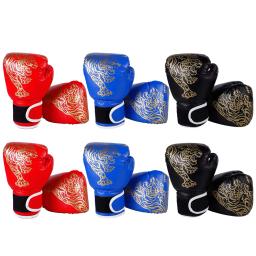 Luvas De Kickboxing De Couro PU, Luvas De Boxe Sanda Respiráveis, Treinamento De Perfuração, Sandbag - Image 4