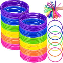 10 pçs anéis de plástico multicolorido para anel jogar jogo velocidade agilidade prática playground carnaval para crianças adultos festa ao ar livre - Image 1