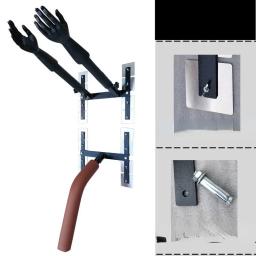 Treinador de mão de boxe Wing Chun, pilha de madeira multifuncional em forma de mão, pesos Jeet Kune de mola montados na parede - Image 2