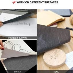 A4 Carbon Black Papel Reutilizável, Transferência Grafite Ativado, Rastreamento e Pintura, Superfícies Arte, Papel de Cópia, 50PCs - Image 6