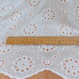 Bordado renda 100% algodão tecido solúvel em água oco pequena flor para costurar vestido roupas diy artesanato artesanal por meio quintal - Image 5