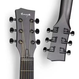 Enya-Smart Carbon Fiber guitarra elétrica, acústica com captador, caso, cinta, cabo, guitarra, violino, viagem, GO SP1, 35" - Image 3