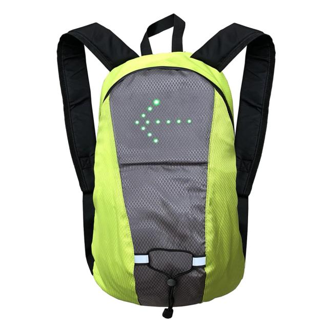Mochila de Bicicleta com Luz de Sinalização LED e Controle Remoto Sem Fio para Ciclismo e Escalada - Capacidade de 15L