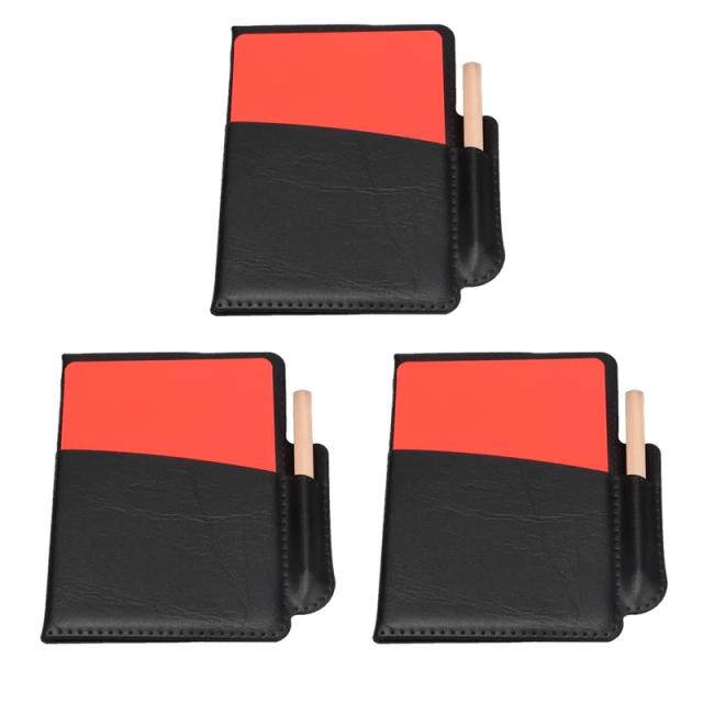 Cartão de Futebol Vermelho e Amarelo com Lápis Coldre e Livro de Registro para Árbitros - Ideal para 1, 2 e 3 Sets de Partidas