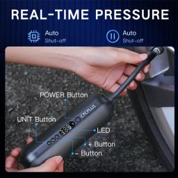 CYCPLUS-Mini Bomba Elétrica Mão para Bicicleta, Inflator Ar de Alta Pressão, Acessórios para Bicicleta, Bicicleta Pé Bola, MTB Pneus - Image 3