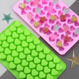 Forma do Coração Silicone Vela Molde, 55 Compartimento, DIY, Pequeno Bolo De Amor, Molde De Cozimento De Chocolate, Bandeja De Gelo, Alimentos Seguros, Suprimentos De Cozinha - Image 3