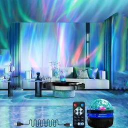 Projetor Aurora Galaxy com Controle Remoto, Luz Noturna Colorida, Rotação de 360 ° GB, USB, Luzes Noturnas Coloridas, Home Theater, Room Decor, 5V - Image 5