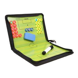 Dobrável Coach Board com Pen Prancheta, Zíper Magnético, Táticas de Futebol, Estratégia Board, Hot - Image 4