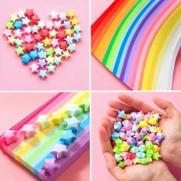540 folhas origami estrelas papéis dupla face sorte colorido estrela tiras 27 cores decoração papel dobrável para artes artesanato suprimentos - Image 4