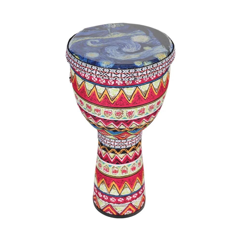 Tambor de mão africano para iniciantes, ultraleve, instrumento de percussão sem ajuste, portátil, PVC, fibra de carbono, tambor de mão, 8 in - Image 1