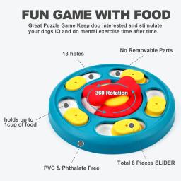 Interativo Slow Feeder Puzzle Brinquedos para cão, talheres anti-asfixia, lambendo placa, aumentar Puppy IQ Food Dispenser, Pet fornecimentos - Image 4