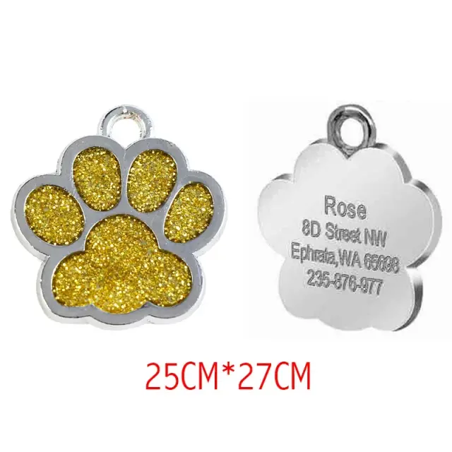 Identificação Personalizada para Animais de Estimação com Pingente Antiperda - Placa de Nome para Cachorros e Gatos com Chaveiro Acessório