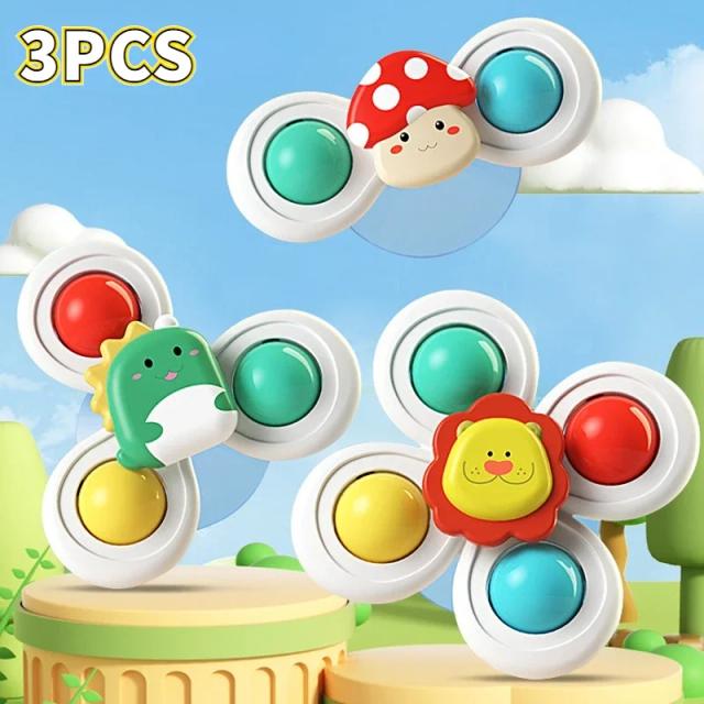 Ventosa Giratório Brinquedo de Banho Infantil 3 Peças