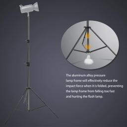 Suporte leve dobrável para softbox, led, tela plana, lâmpada de anel selfie, resistente, moldura leve, todo o metal, fotografia, 2,88 m - Image 2