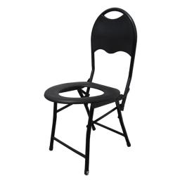 Metal portátil dobrável WC para acampar, WC de emergência ao ar livre com 70cm encosto, viagens e vivendo - Image 1