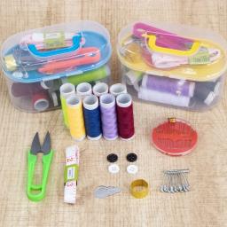 Kit completo de costura DIY para bordado e costura de mão acolchoada, inclui caixa multifuncional, acessórios e ferramentas - Image 1