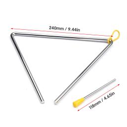 Triângulo sino triangolo com metal mallet idiophone percussão de aço miúdo ritmo aprendizagem educação precoce instrumento musical - Image 2