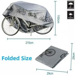 Bicicleta à prova dwaterproof água capa de chuva capa ao ar livre uv guardião luz do sol capa mtb caso da bicicleta engrenagem acessórios da bicicleta - Image 5