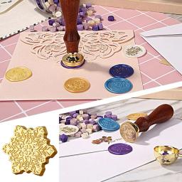 Multipurpose cera grão selo cabeça, 3D decorativo carimbo cabeça, artesanato em relevo selo cabeça, envelope para embalagem Scrapbooking, DIY, 1pc - Image 2