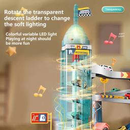 Kbdfa leão tema pista de carro para crianças diecasts presentes do feriado aniversário rodas quentes crianças brinquedos de corrida educacional carros ferroviários - Image 2