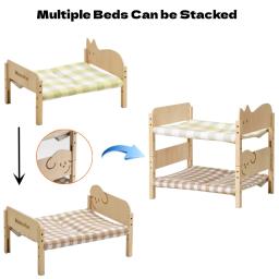 Rede De Madeira Maciça Para Animais De Estimação, Cama De Madeira Para Animais De Estimação, Cama De Gato, Gatinho, Cachorro Pequeno, Várias Camas, Pode Ser Empilhada Para Muitos Gatos, Resistente, Verão - Image 4