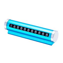 Placa de número de estacionamento temporário para carro, preto/prata/azul, material de liga de alumínio, rolo ajustável, placa de estacionamento, suprimentos para carro - Image 6