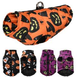 Jaqueta impermeável para animais de estimação, roupas quentes para cachorros, trajes Yorkies, roupas para animais, cães e gatos pequenos, festa abóbora, inverno - Image 1