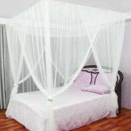 Sexy Mosquito Net Palace para casa, White Canopy Net, evitar insetos, Square Grace, King e Queen Size, Double Size, cama ao ar livre, quatro portas - Image 3
