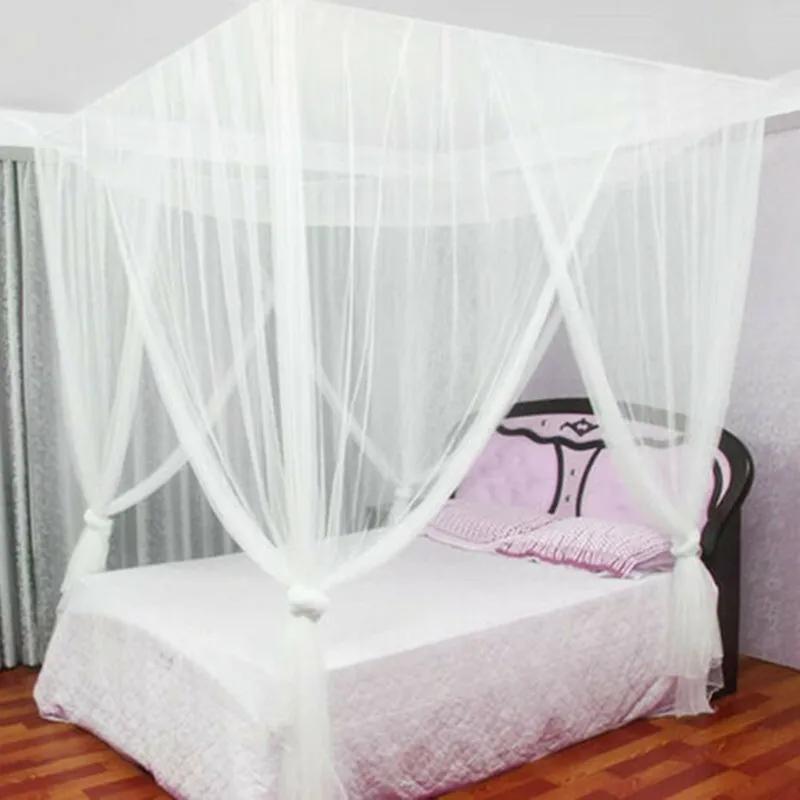 Sexy Mosquito Net Palace para casa, White Canopy Net, evitar insetos, Square Grace, King e Queen Size, Double Size, cama ao ar livre, quatro portas - Image 1