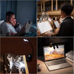 Dual Braço Luzes de Leitura para Livros na Cama, Música Stand Light, Clip on LED, Livro Luzes, 360 Graus Clip Ajustável, 2Pcs - Image 5