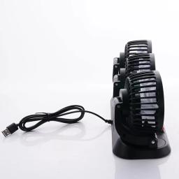 Ventilador elétrico automotivo de três cabeças, ventilador silencioso para caminhão, SUV, RV, barraca, veículos automotivos, USB, 12V, 24V, 2 velocidades - Image 6