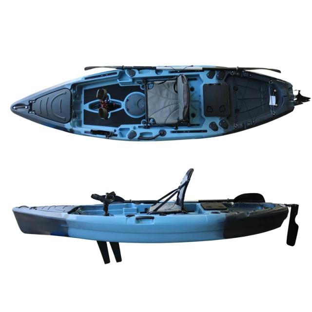 Caiaque Pesca com Sistema de Pedal Drive - Canoagem em LLDPE de 11ft para Aventuras Aquáticas