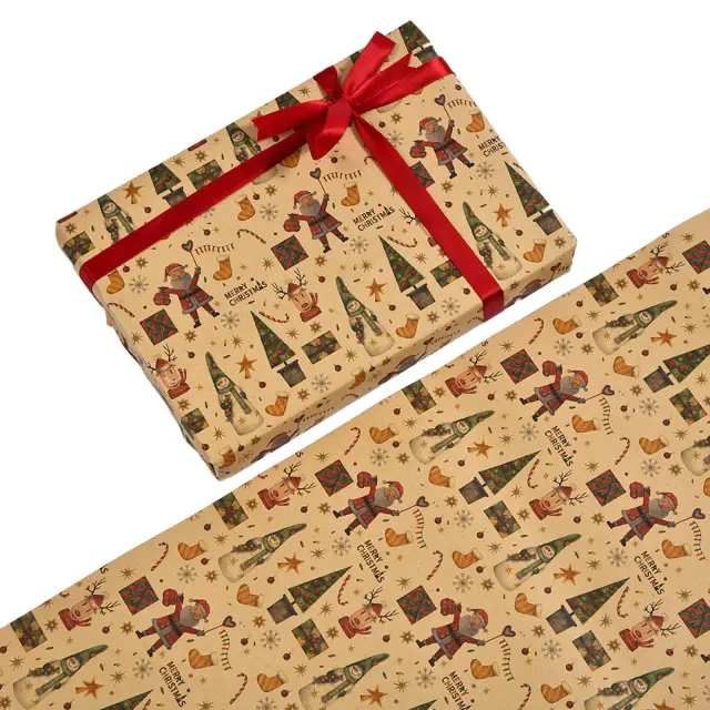 Embalagens Criativas: Papel de Embrulho e Sacos de Kraft para Decoração de Aniversários e Natal