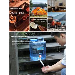 Tanque de água portátil multiuso, contêiner de acampamento, grande capacidade, fácil de limpar com torneira, caminhadas, pesca, 18 l, 20 l, 22l - Image 6
