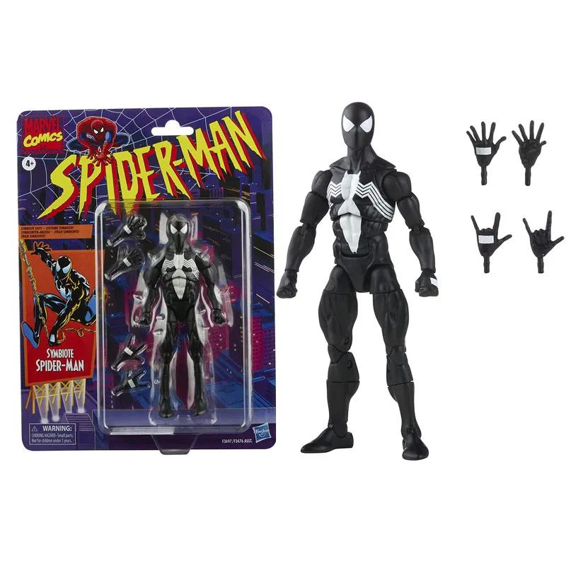 Ml legends symbiote homem aranha 6 Polegada figura de ação brinquedos preto spiderman figuras estátua modelo boneca ornamentos colecionáveis presentes - Image 1