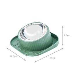 Aço inoxidável gato comida alimentação tigela pet suprimentos suporte de elevação proteger a coluna cervical alimentação tigela de água resistente a quedas - Image 6