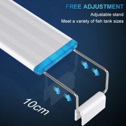 Super Slim LED Iluminação para Aquário, Rgb Aquatic Plant Light, extensível, clipe impermeável para aquário, 90-260V, luzes coloridas, 18-58cm - Image 2